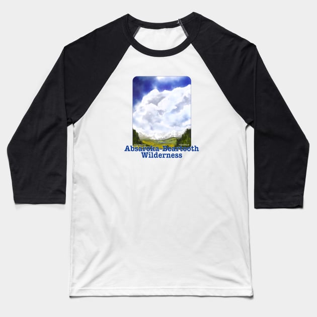 Absaroka-Beartooth Wilderness, Montana/Wyoming Baseball T-Shirt by MMcBuck